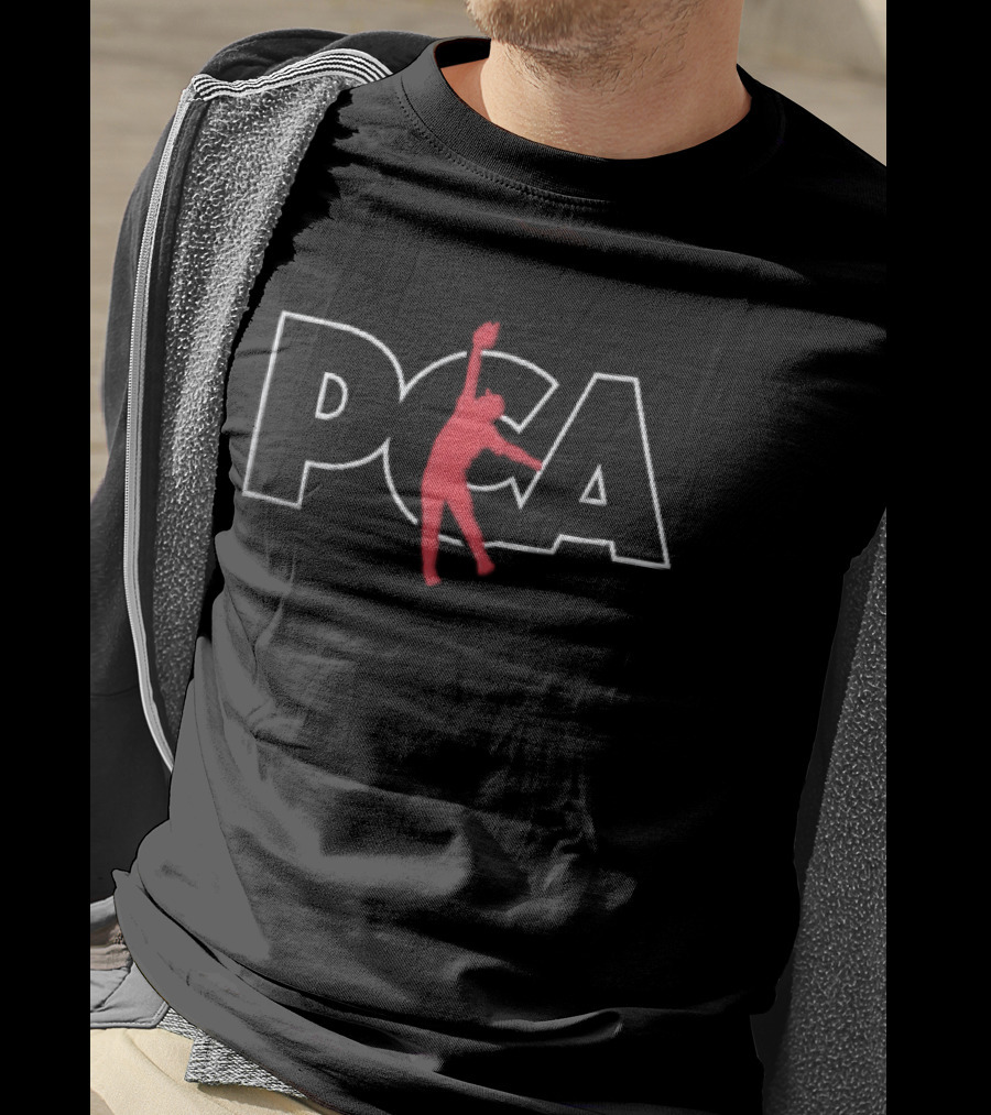 PCA Players Red Outfield Baseball Catching T-Shirt