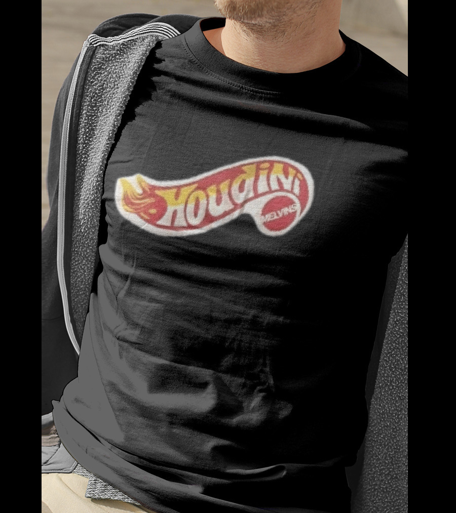 Melvins Houdini Red Yellow Flame Racing Toy Swoosh T-Shirt