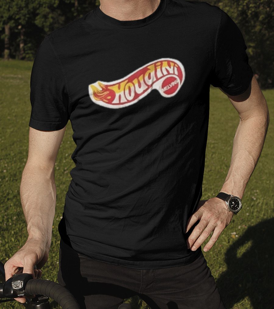 Melvins Houdini Red Yellow Flame Racing Toy Swoosh T-Shirt