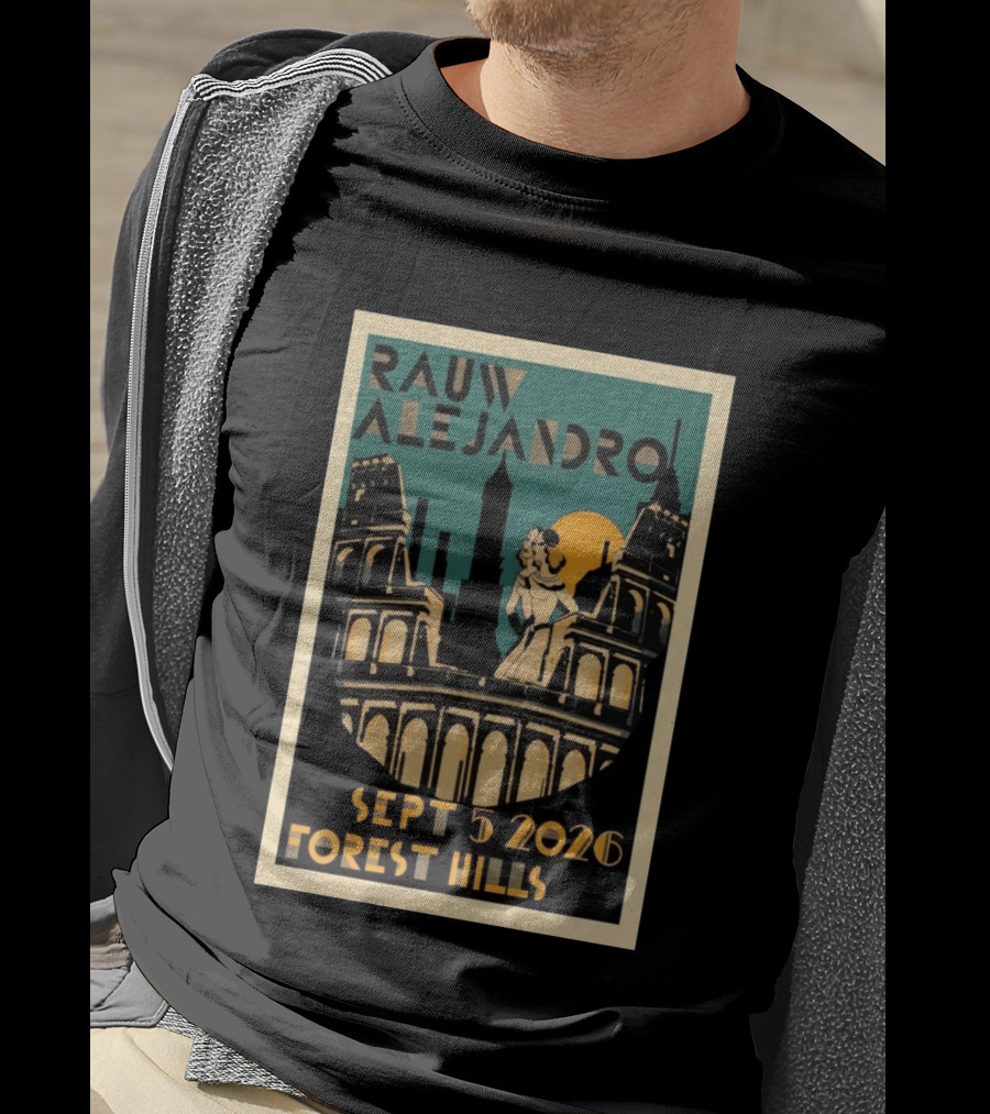 Rauw Alejandro Sept 5 2026 Forest Hills Stadium Art Deco T-Shirt