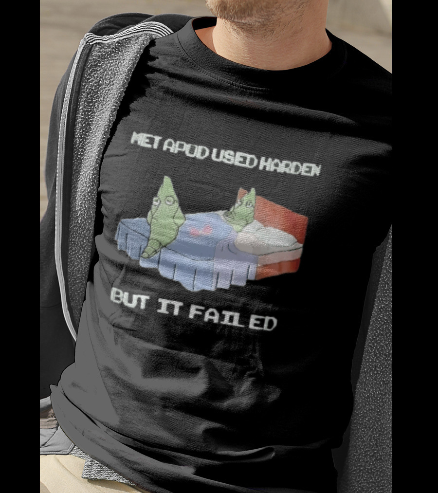 Metapod Used Harden But It Failed Cartoon Sad Characters In Bed T-Shirt