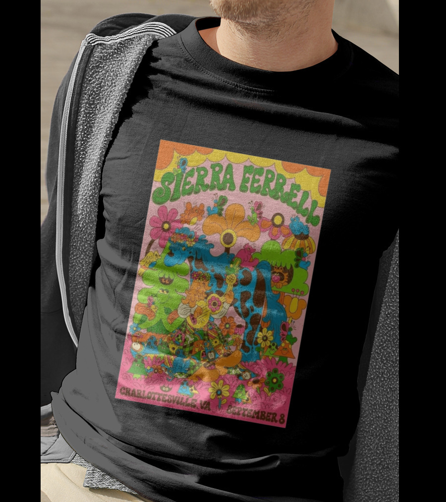 Sierra Ferrell Concert September 8 Charlottesville VA Psychedelic Floral T-Shirt