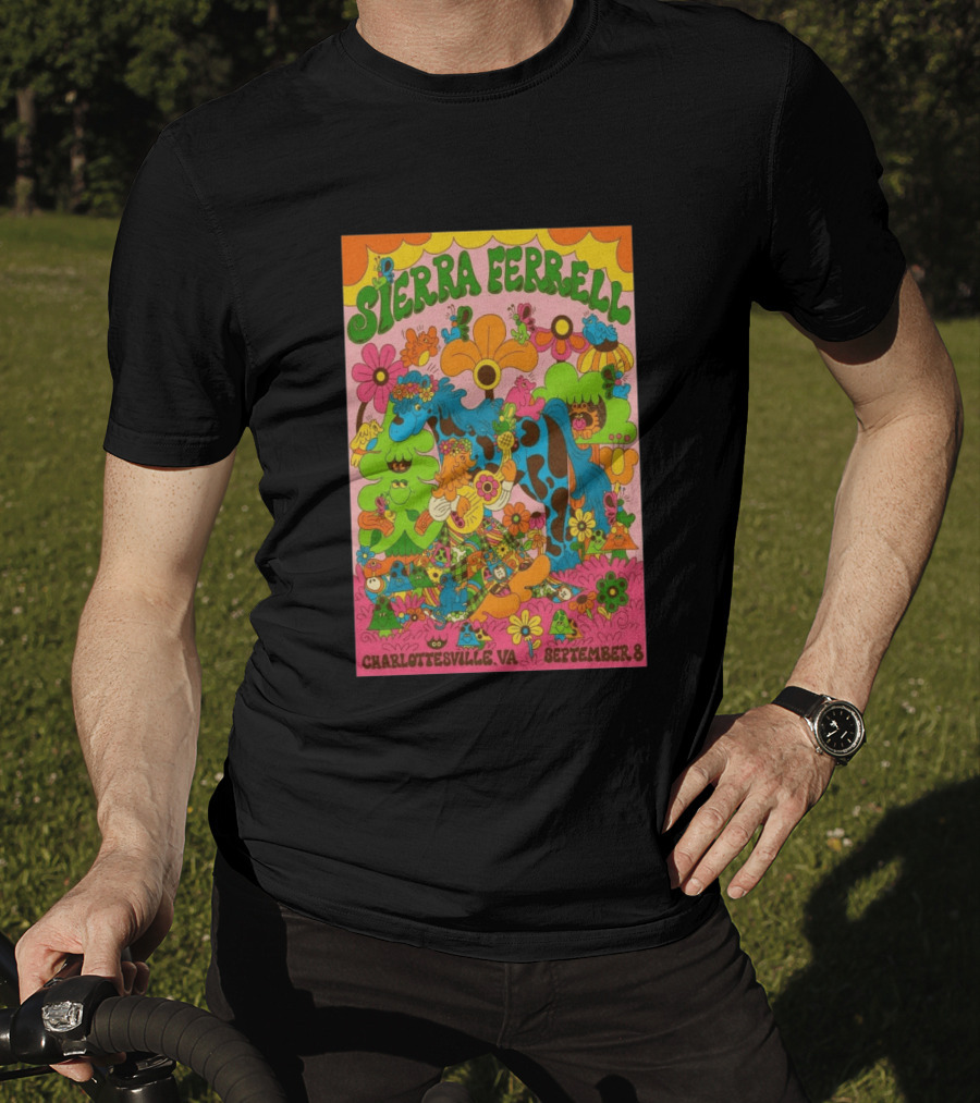 Sierra Ferrell Concert September 8 Charlottesville VA Psychedelic Floral T-Shirt