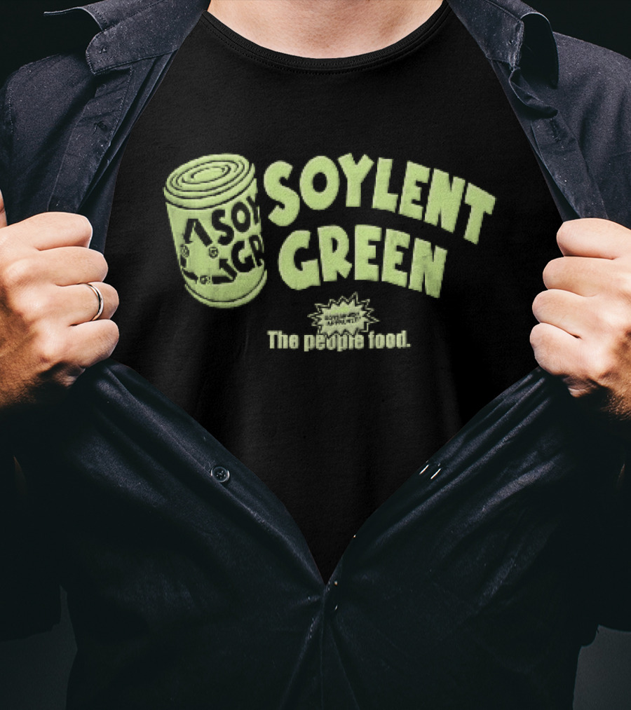 Soylent Green The People Food Tin Can Recycling Arrows T-Shirt