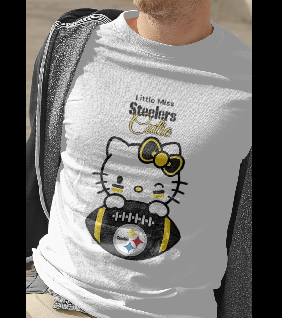 Hello Kitty Little Miss Steelers Cutie Football T-Shirt