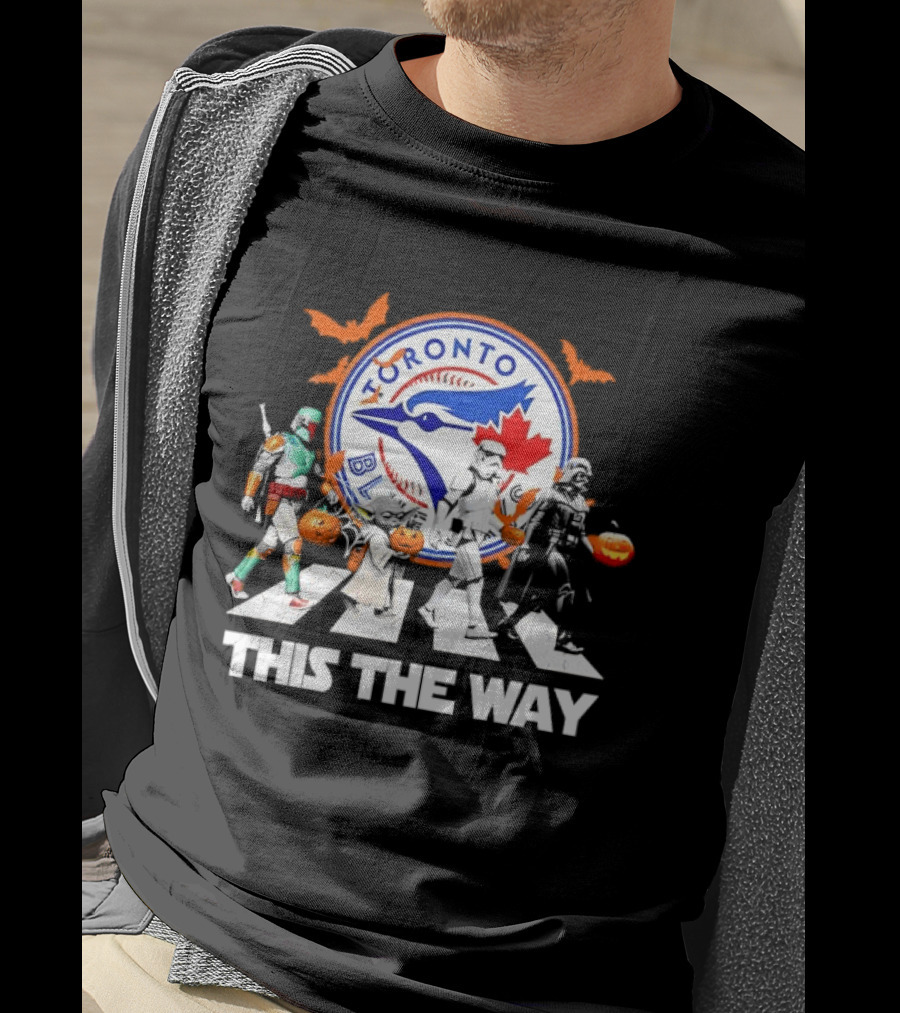 Toronto Blue Jays Star Wars This The Way Halloween Pumpkin Parade T-Shirt