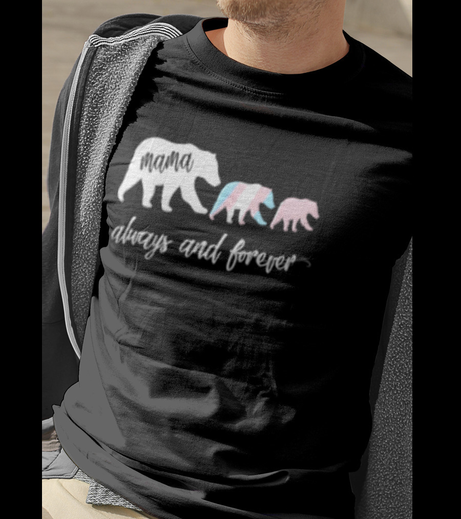 Mama Bear Family With Transgender Pride Always And Forever Equality T-Shirt