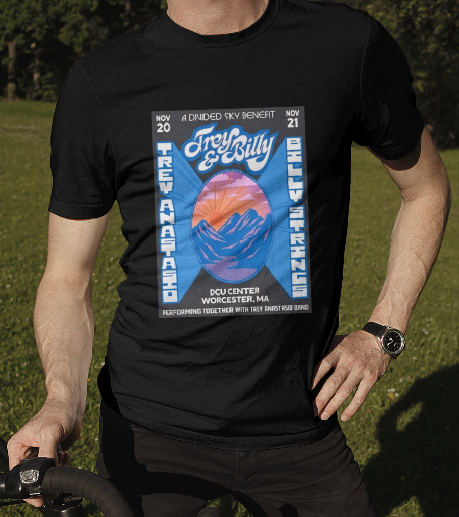 Trey Anastasio And Billy Strings A Divided Sky Benefit At DCU Center Worcester MA November 20 21 2026 T-Shirt