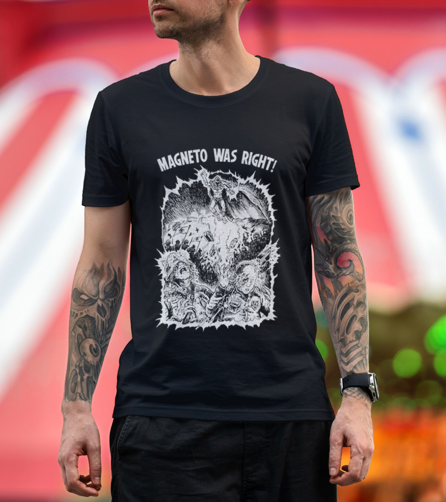 Magneto Was Right X Men Marvel Comic Hero Battle Scene T-Shirt
