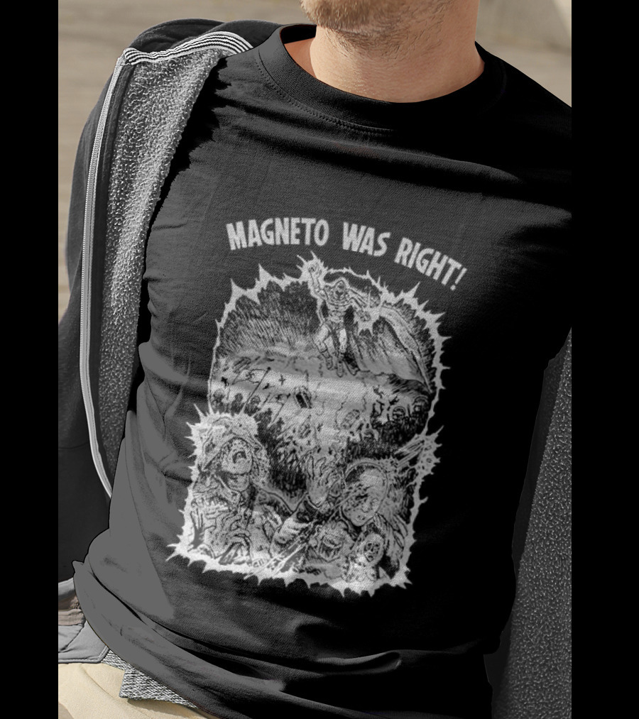 Magneto Was Right X Men Marvel Comic Hero Battle Scene T-Shirt
