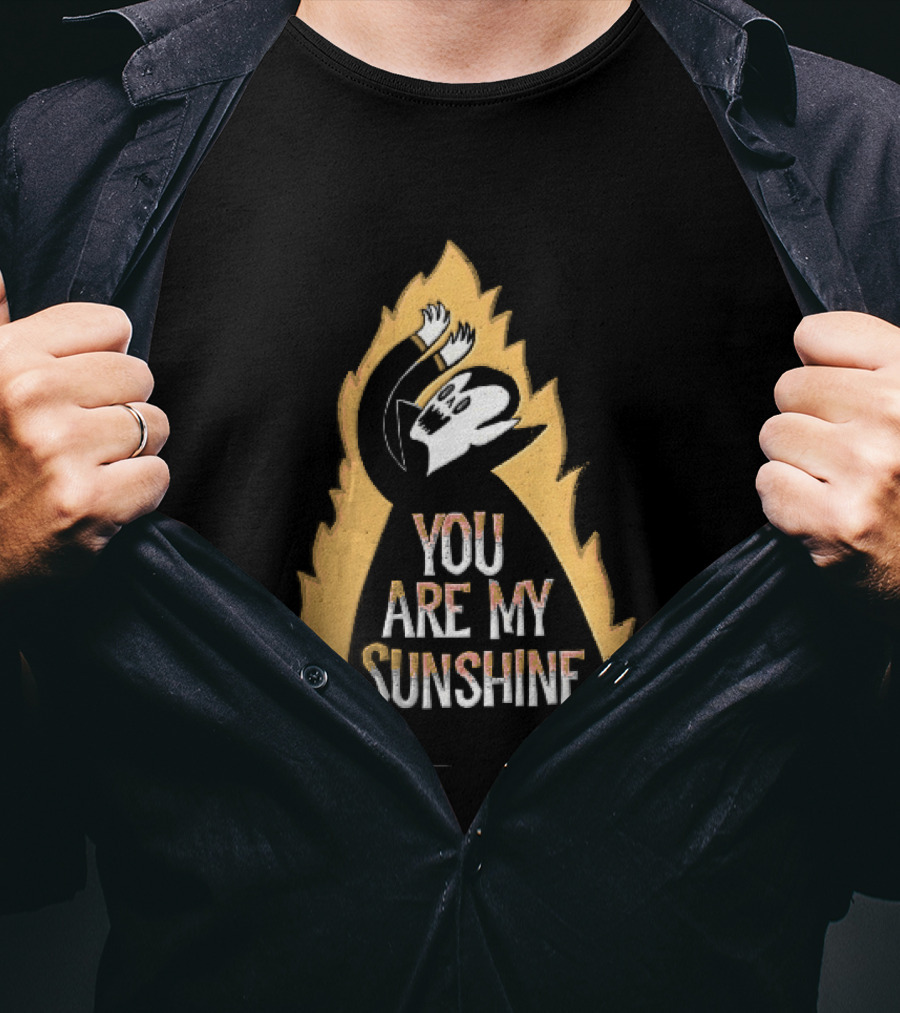 You Are My Sunshine Vampire Flames Distressed T-Shirt
