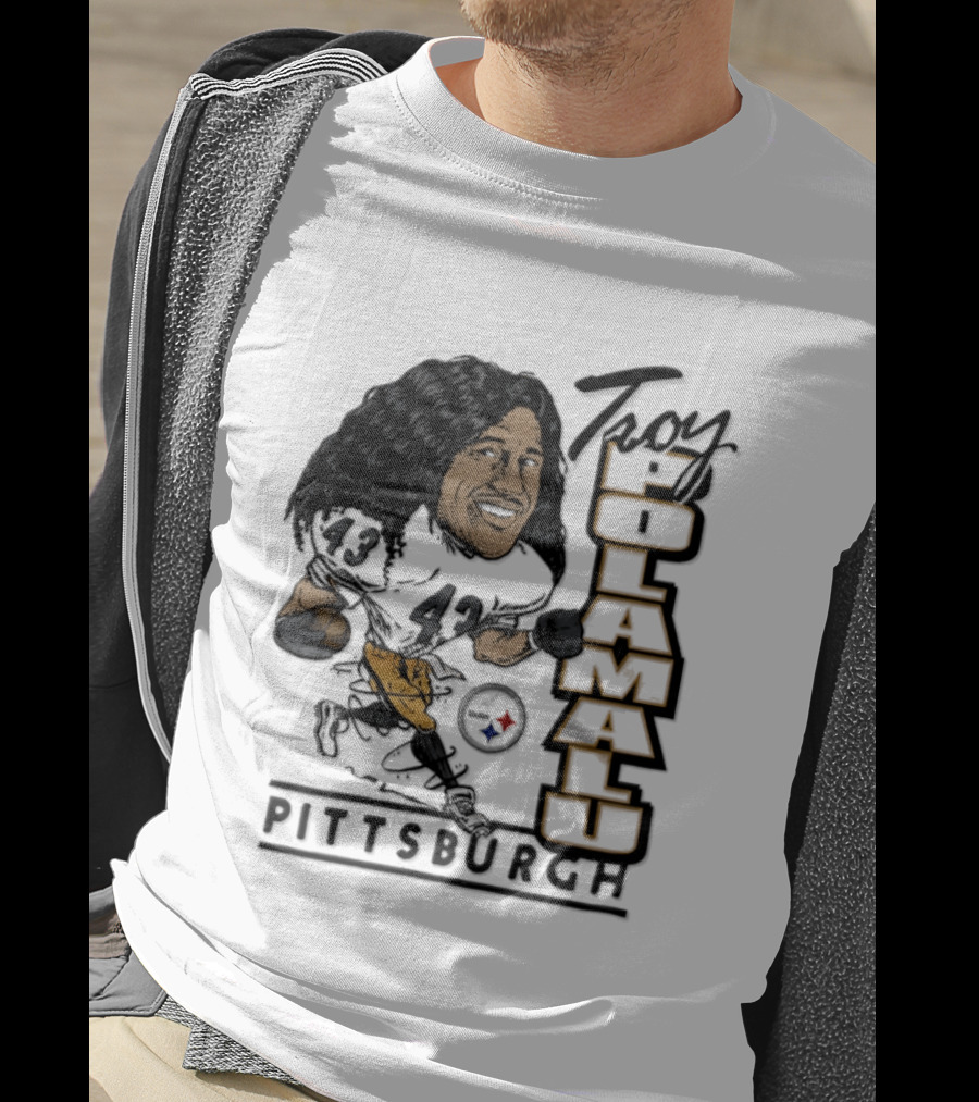 Troy Polamalu Pittsburgh Steelers 43 Caricature T-Shirt
