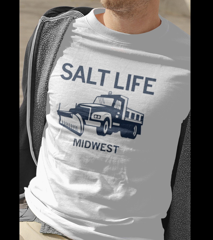 Salt Life Midwest Snow Plow Truck T-Shirt