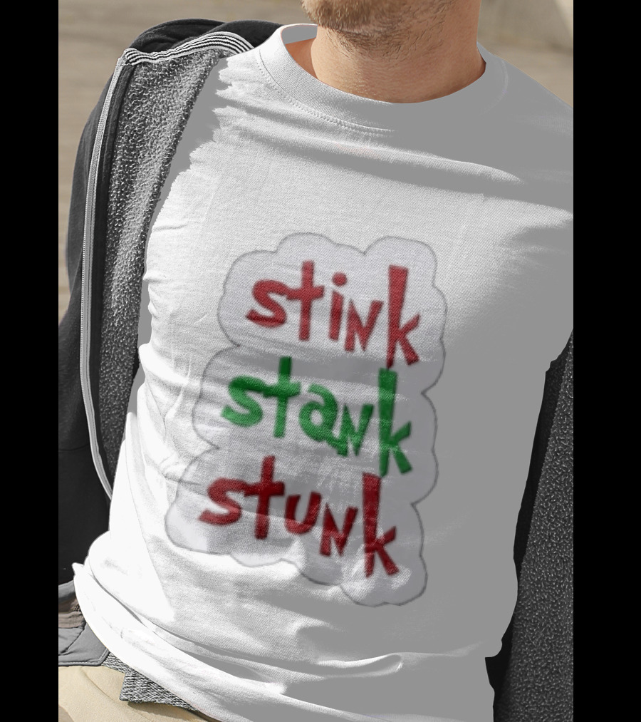 Stink Stank Stunk Red Green Text Dr Seuss Cloud T-Shirt