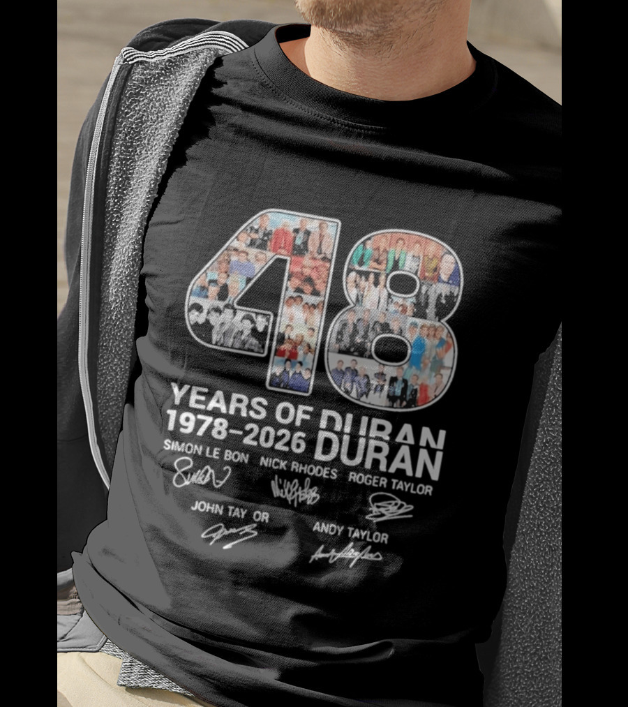 48 Years Of Duran Duran 1978 2026 Simon Le Bon Nick Rhodes Roger Taylor John Taylor Andy Taylor T-Shirt