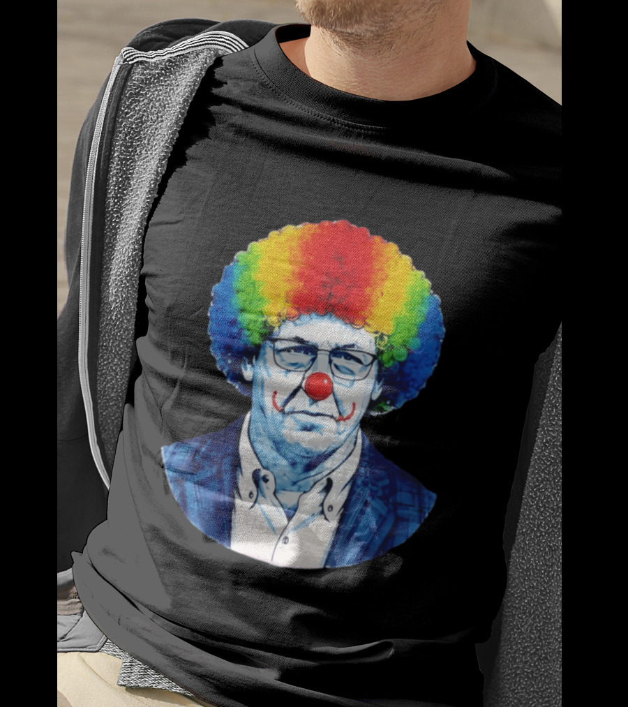 LSU Tigers Football Coach Brian Kelly Clown Red Nose Rainbow Wig T-Shirt