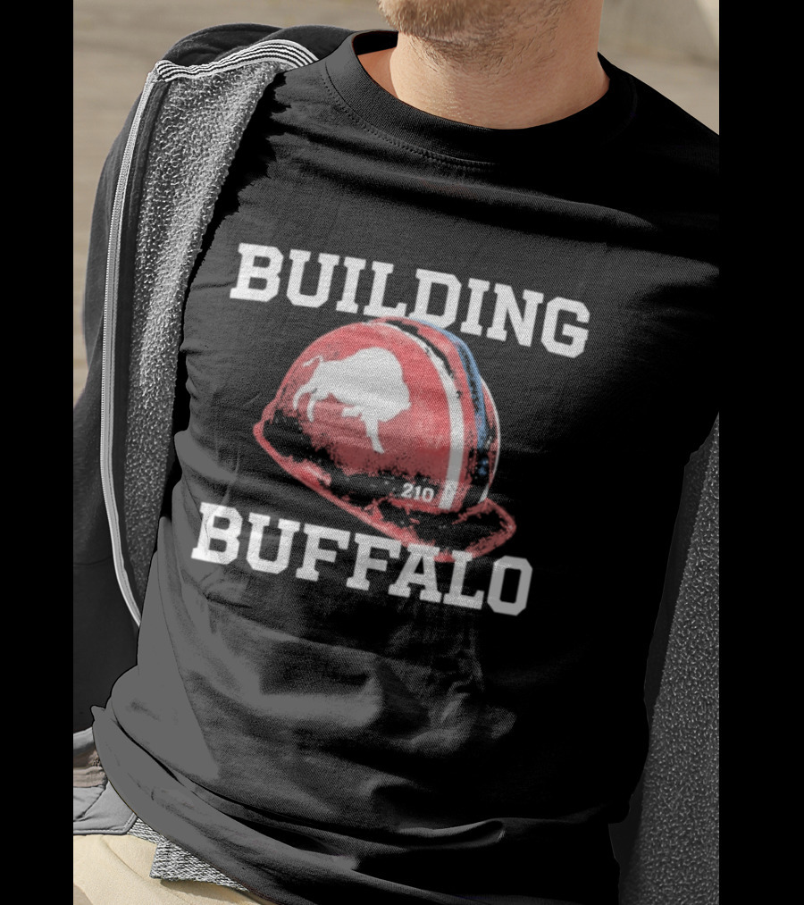 Building Buffalo Bills Hard Hat T-Shirt