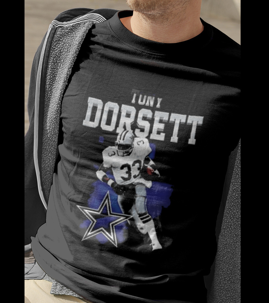 Dallas Cowboys Tony Dorsett Star 33 Paint Effect T-Shirt