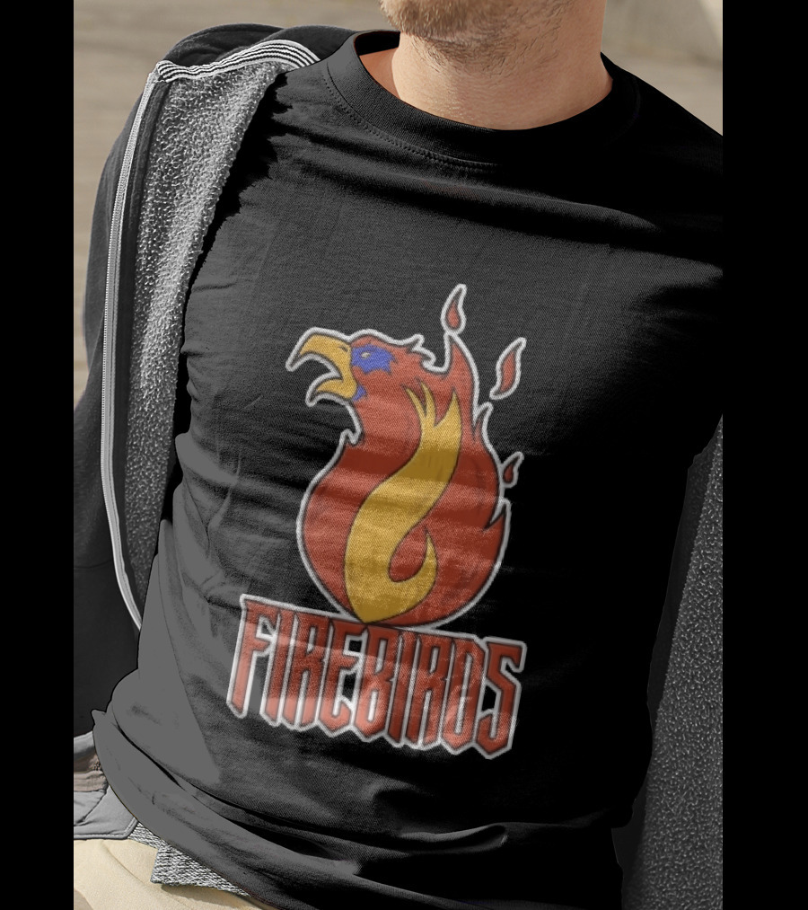 Firebirds Flaming Phoenix Head Flame Cartoon T-Shirt