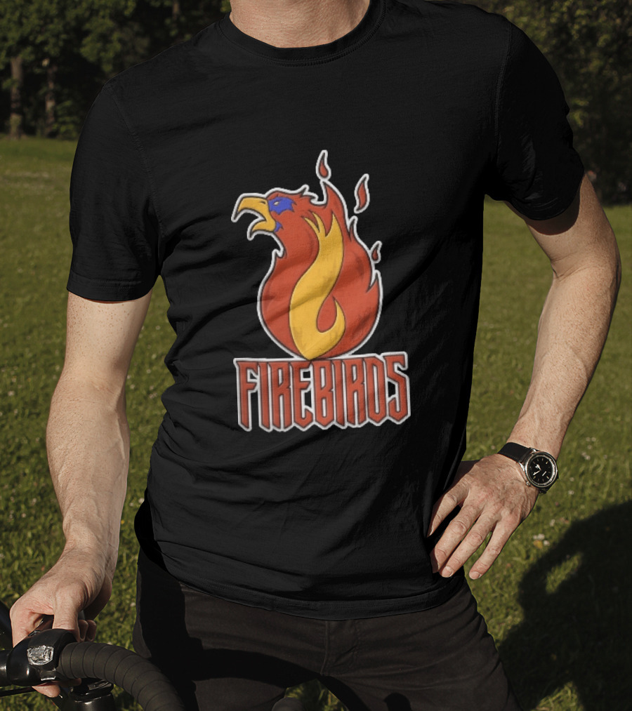 Firebirds Flaming Phoenix Head Flame Cartoon T-Shirt