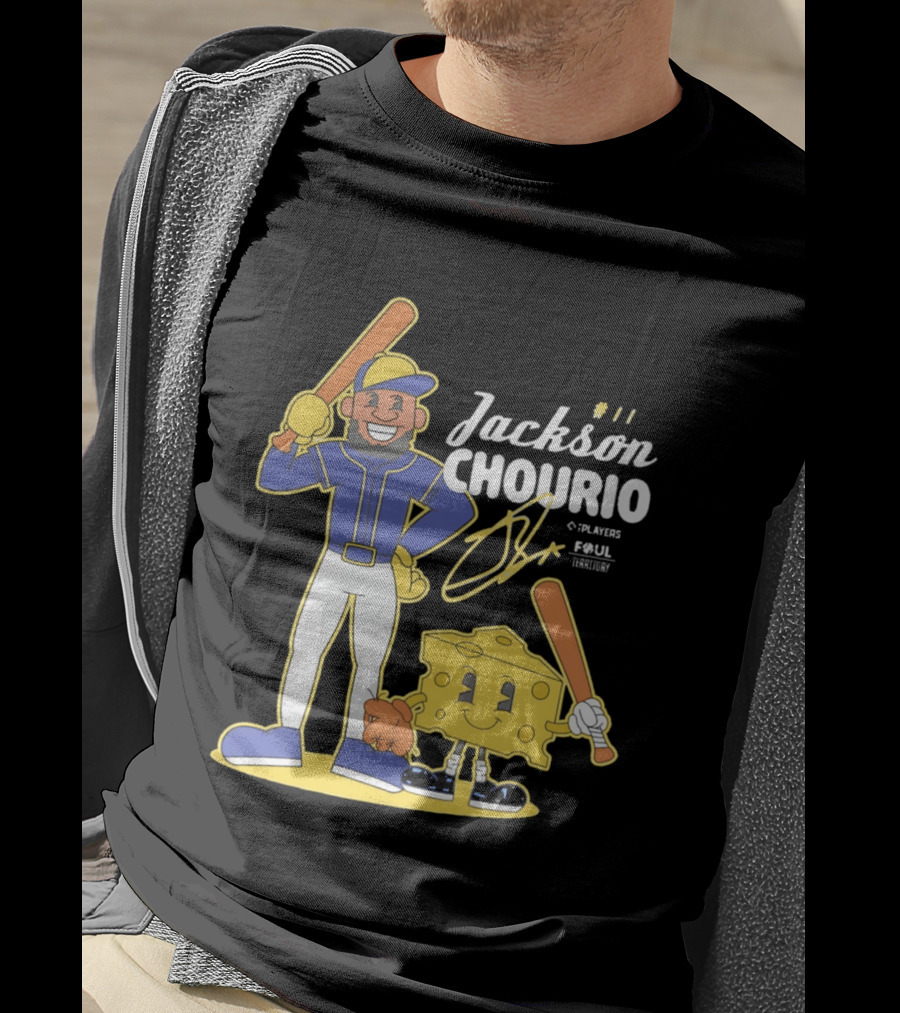 Jackson Chourio Milwaukee Brewers Player Cartoon Cheese T-Shirt