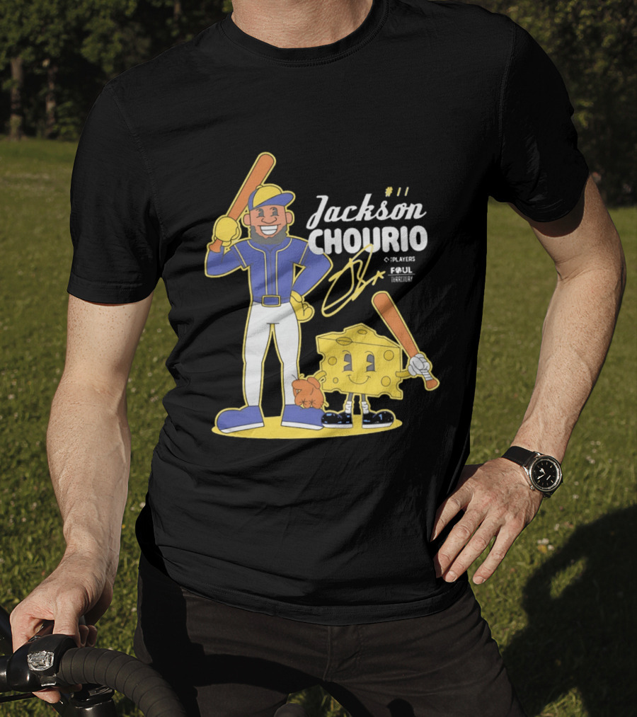 Jackson Chourio Milwaukee Brewers Player Cartoon Cheese T-Shirt