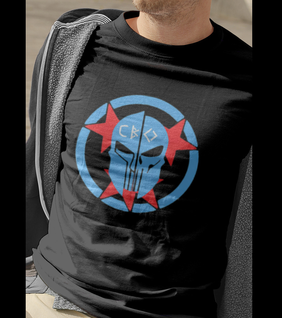 Jeffery Simmons CBO Skull Blue Red Star T-Shirt