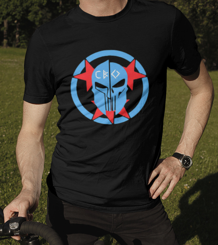 Jeffery Simmons CBO Skull Blue Red Star T-Shirt