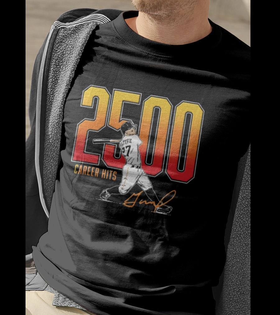 2500 Career Hits Houston Astros Baseball Jose Altuve Historic T-Shirt
