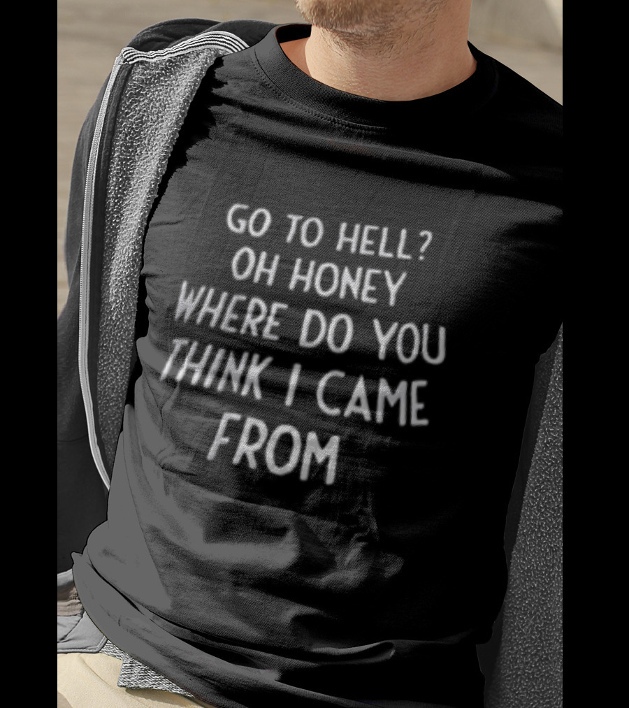 Go To Hell Oh Honey Where Do You Think I Came From Witty T-Shirt