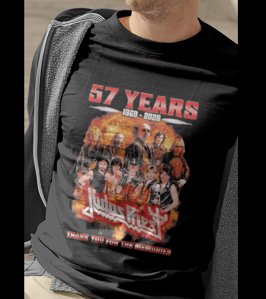 Judas Priest 57 Years 1969 2026 Thank You For The Memories T-Shirt