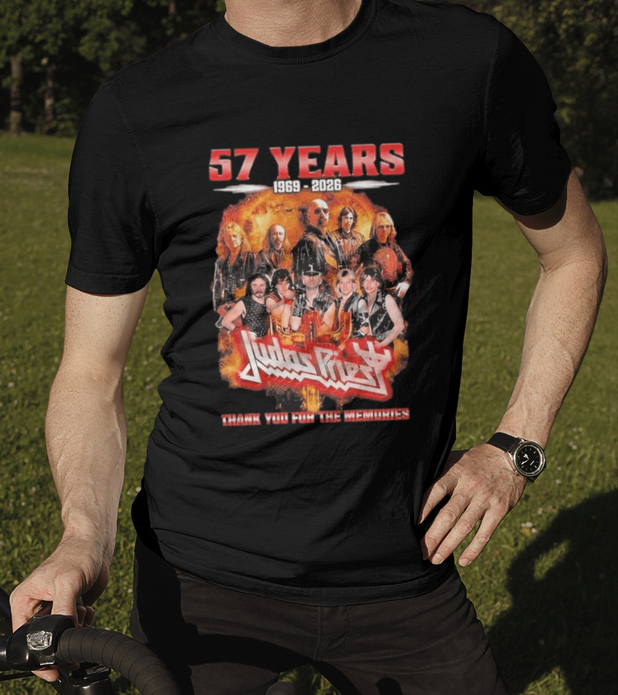 Judas Priest 57 Years 1969 2026 Thank You For The Memories T-Shirt