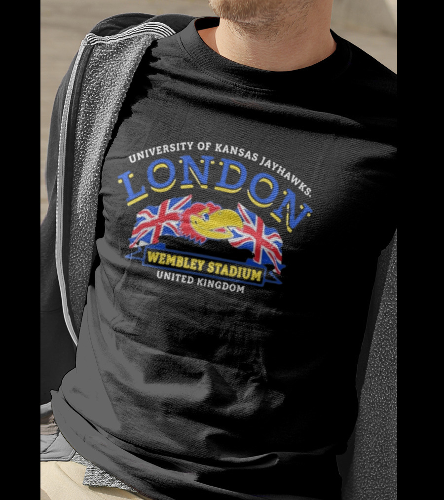 University Of Kansas Jayhawks London Wembley Stadium United Kingdom T-Shirt
