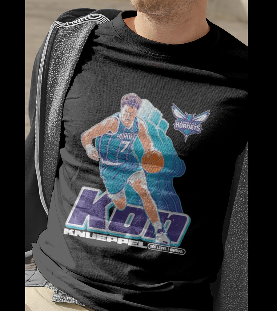 Kon Knueppel Charlotte Hornets NBA Player Number 7 Draft Pick 500 Level Edition T-Shirt