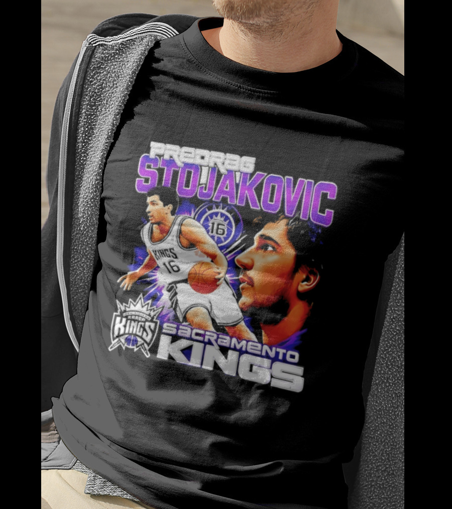 Stojakovic Sacramento Kings Basketball Legend Player NBA T-Shirt
