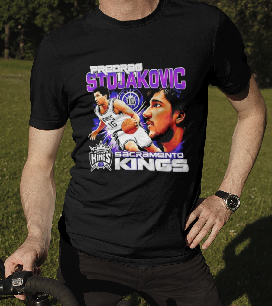 Stojakovic Sacramento Kings Basketball Legend Player NBA T-Shirt