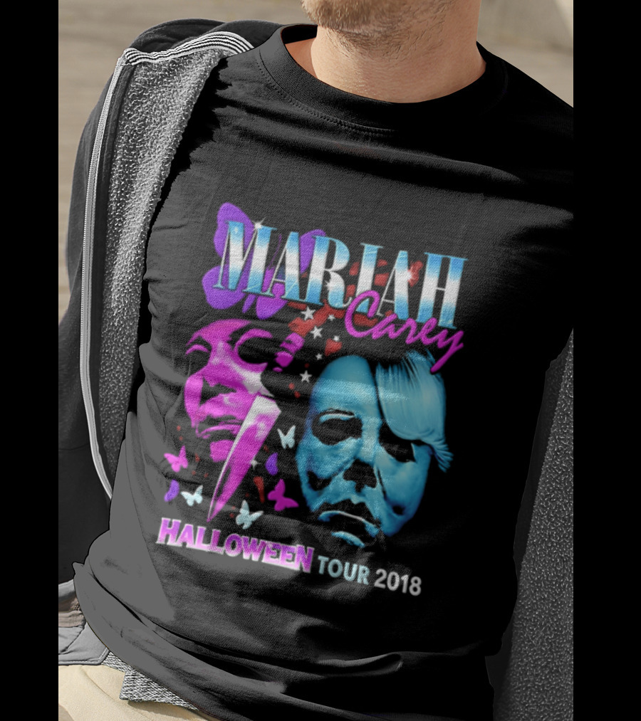 Mariah Carey Halloween Tour 2018 Pop Music Butterfly Mask Knife T-Shirt