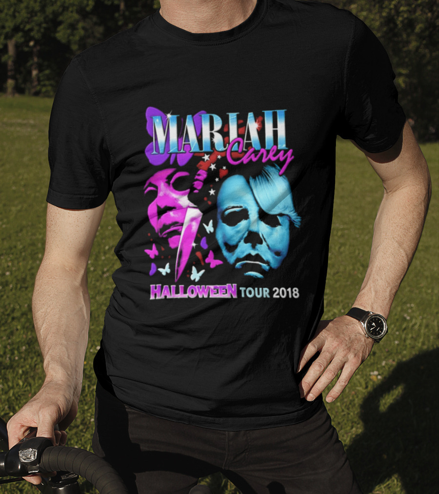 Mariah Carey Halloween Tour 2018 Pop Music Butterfly Mask Knife T-Shirt