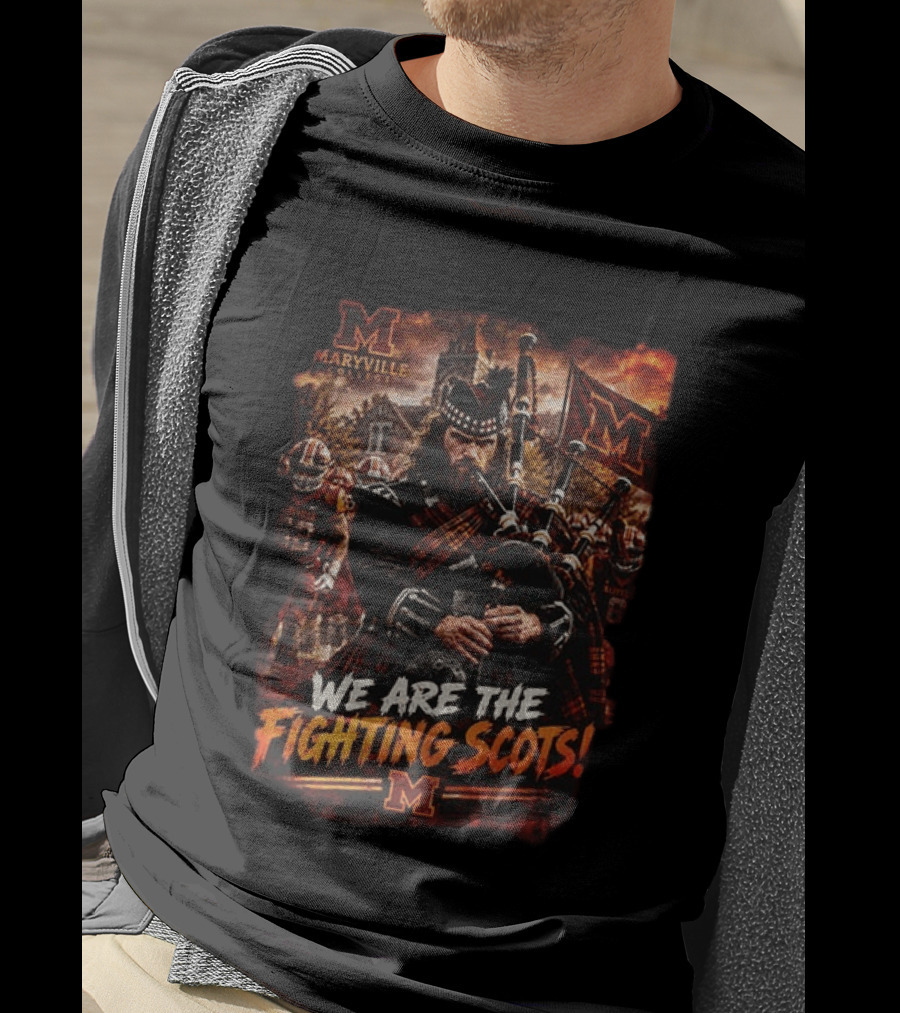 Maryville College We Are The Fighting Scots Bagpiper And Team Spirit T-Shirt