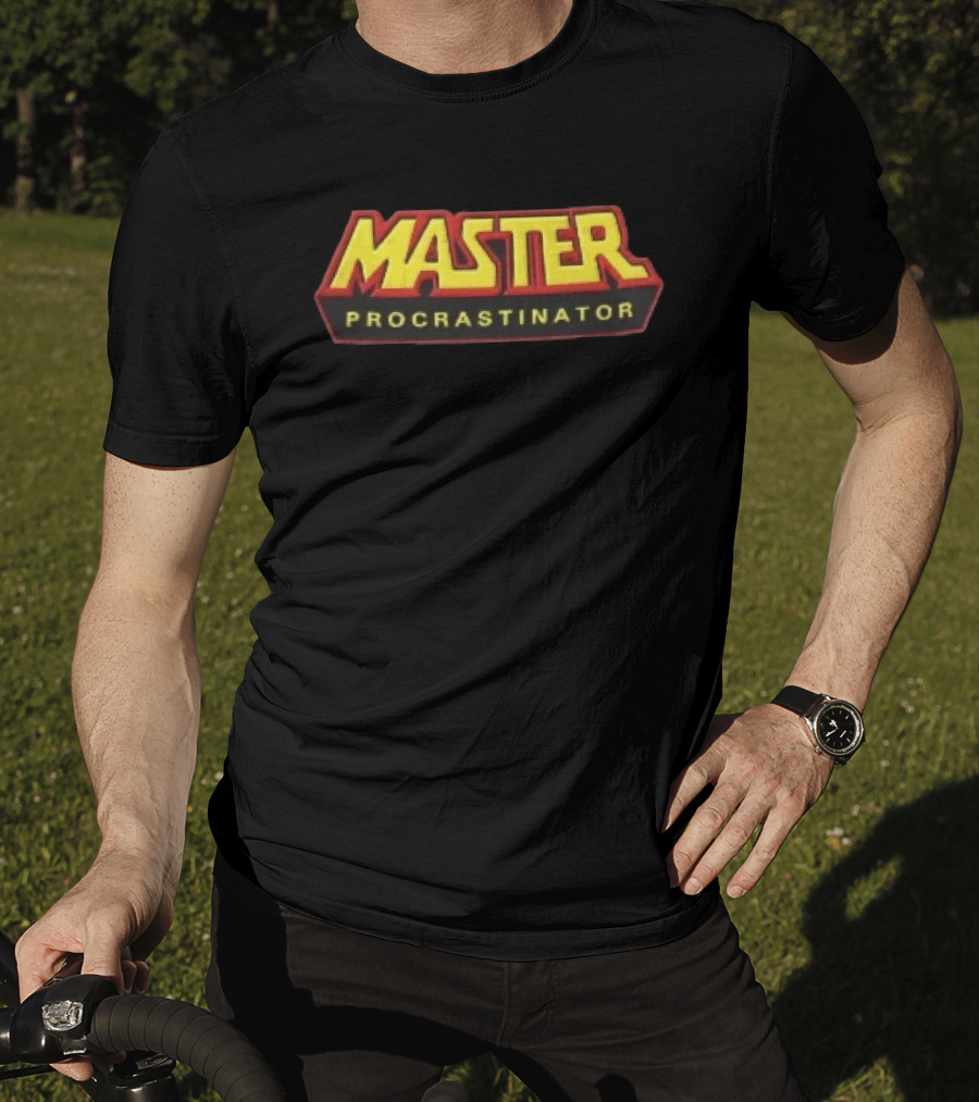 Master Procrastinator Red Yellow Retro Comic T-Shirt