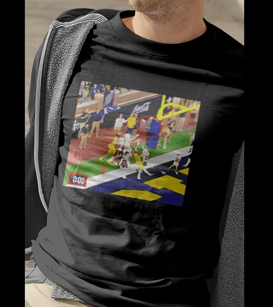 Michigan Vs WSU Match Ending Moment With 0 00 Seconds On T-Shirt