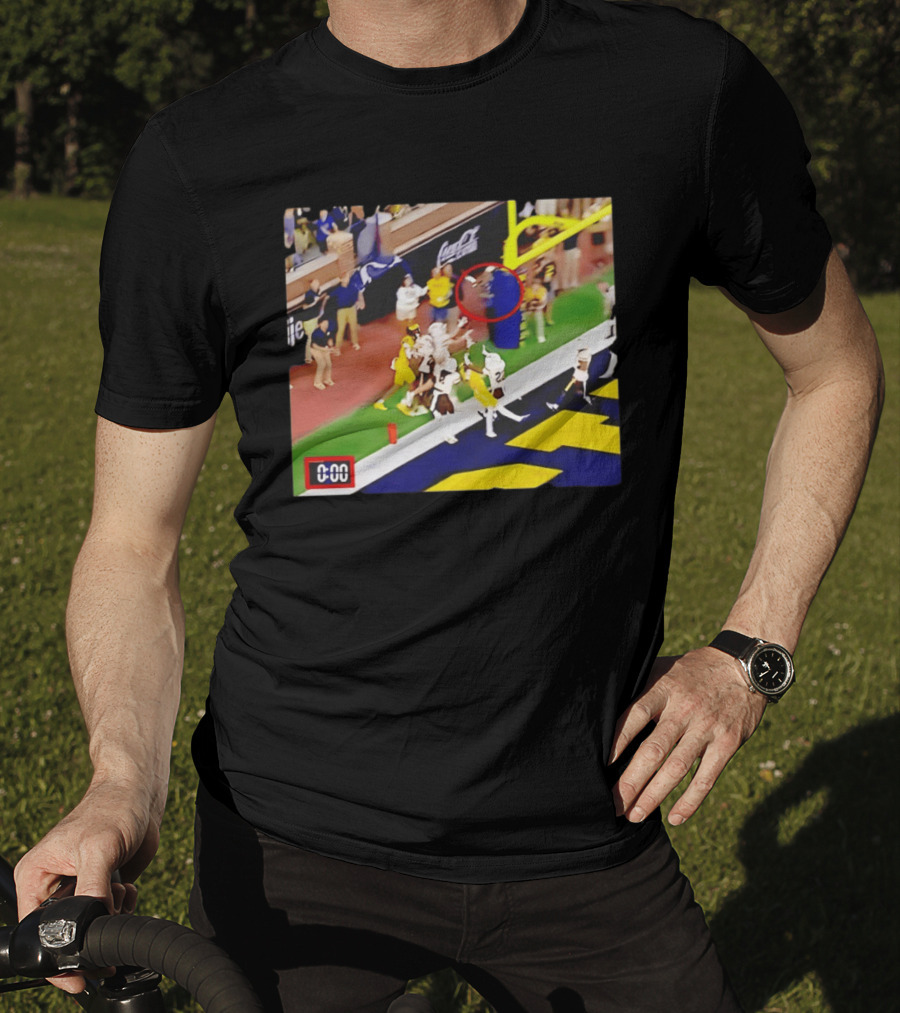 Michigan Vs WSU Match Ending Moment With 0 00 Seconds On T-Shirt