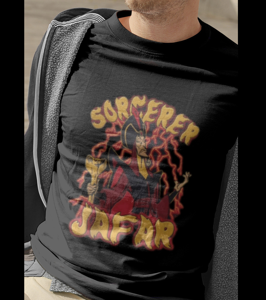 Sorcerer Jafar Aladdin Villain Magic Staff Power T-Shirt