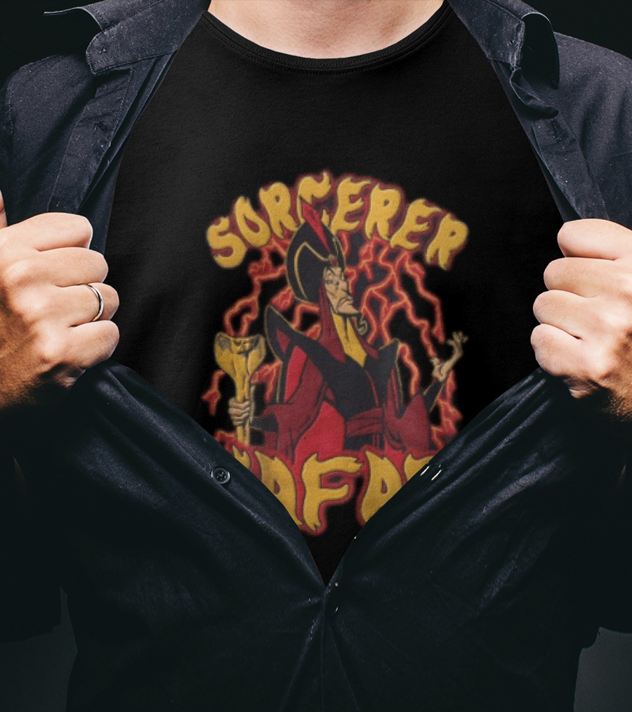 Sorcerer Jafar Aladdin Villain Magic Staff Power T-Shirt