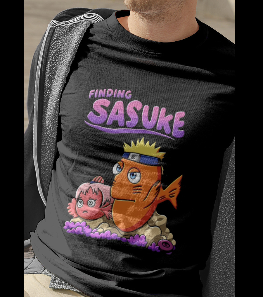 Finding Sasuke Naruto Uzumaki Sakura Haruno Anime Series T-Shirt