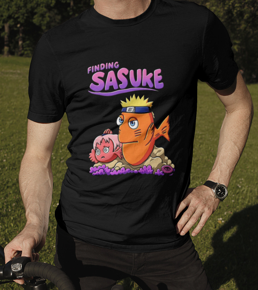 Finding Sasuke Naruto Uzumaki Sakura Haruno Anime Series T-Shirt