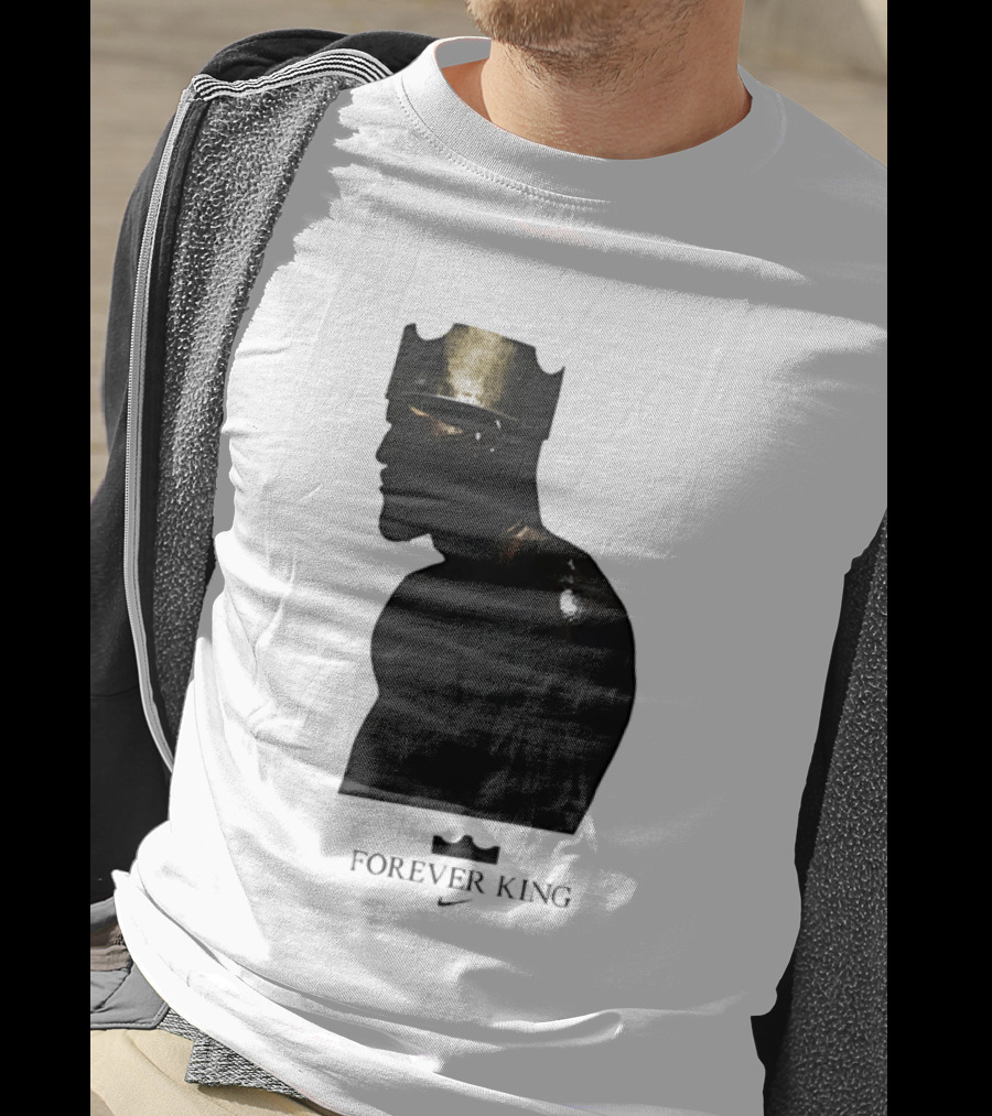 LeBron James Forever King Gold Crown Silhouette Nike T-Shirt