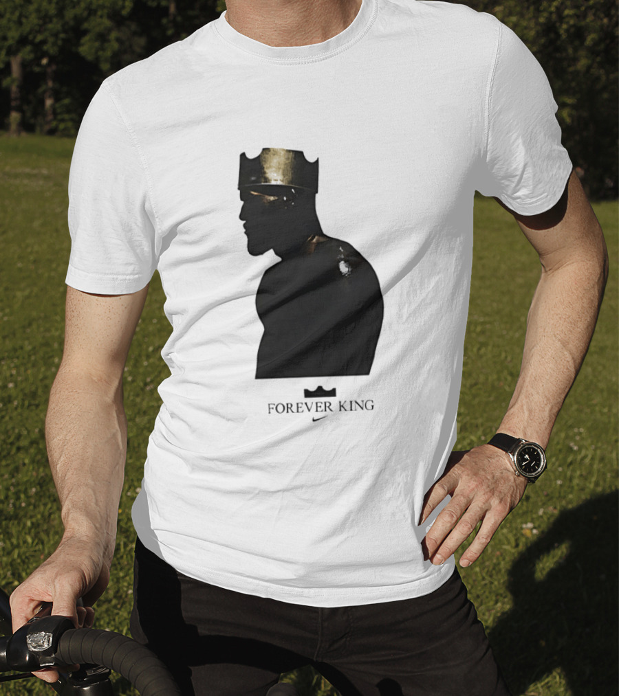 LeBron James Forever King Gold Crown Silhouette Nike T-Shirt