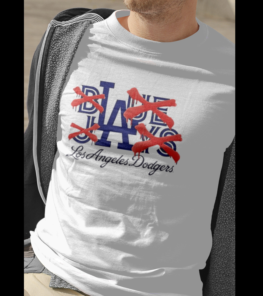 Blue Jays Los Angeles Dodgers Dripping Red X Marks T-Shirt