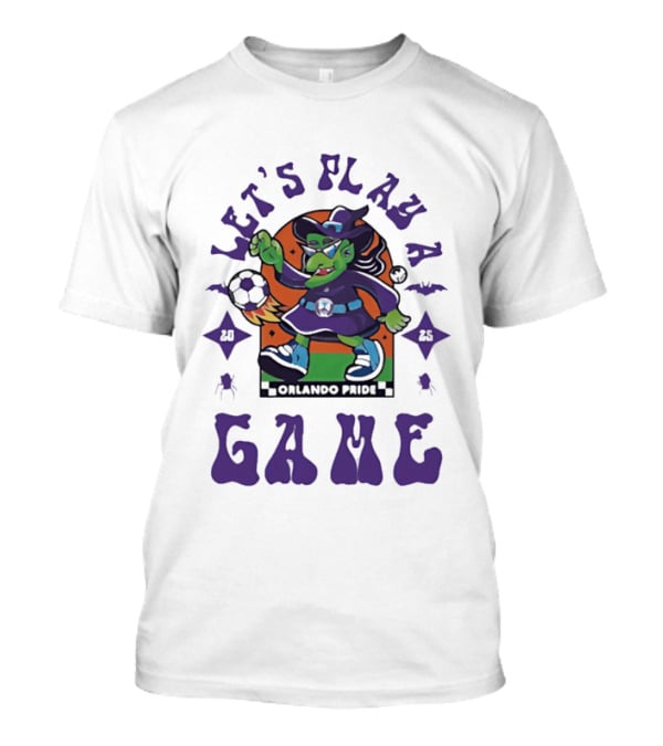 Orlando Pride Spooky Season 2025 Let's Play A Game Witch Soccer T-Shirt
